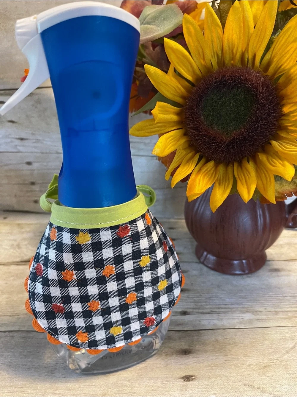 Reversible Dish Soap Bottle Apron - Dawn Powerwash - Halloween/Fall on Back